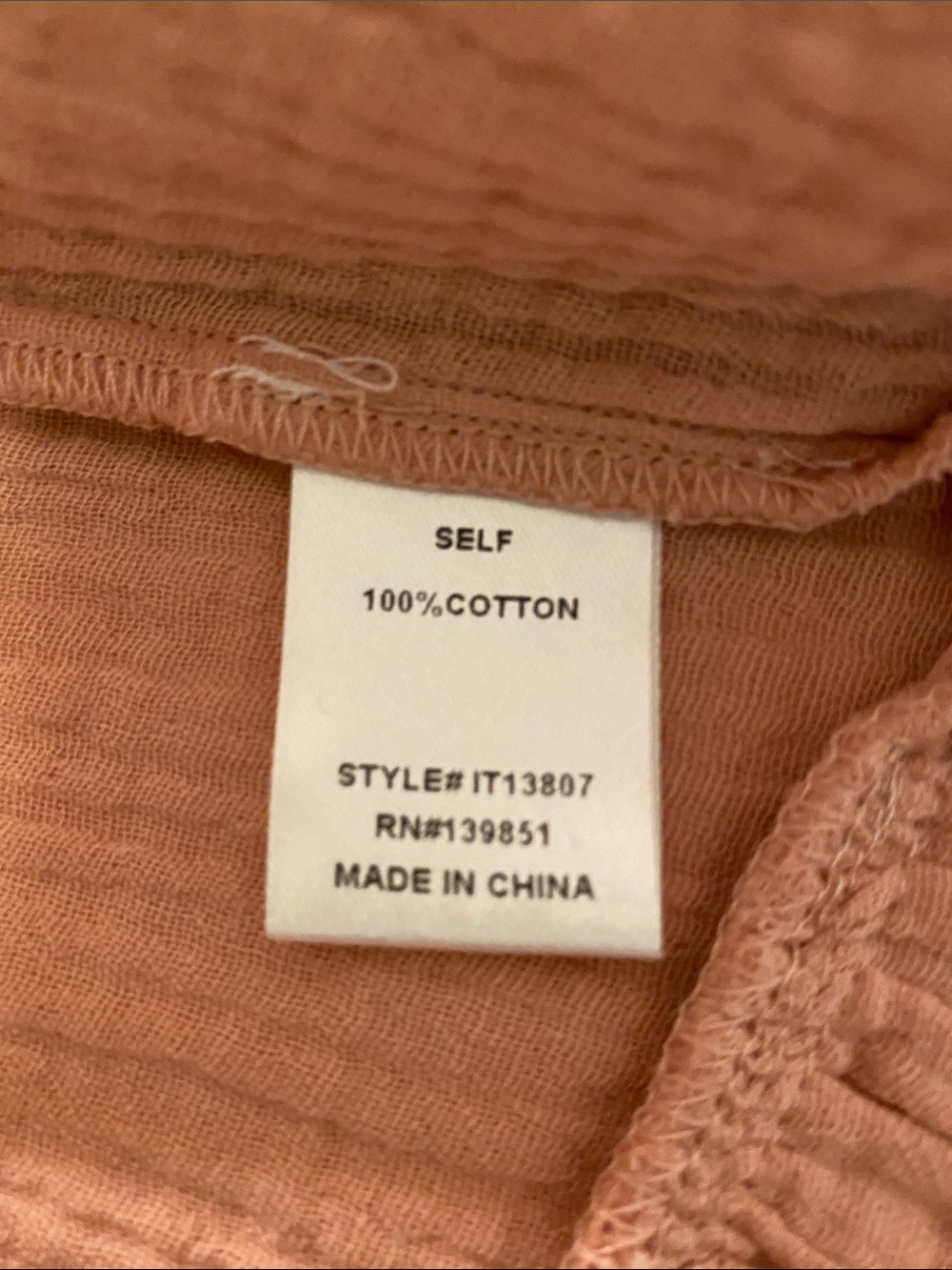 ODDY Peach Tiered Gauze Tunic - Picture 9 of 11